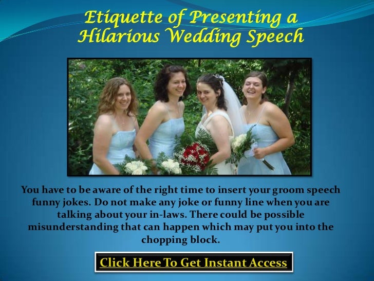 Groom speech jokes etiquette of presenting a hilarious wedding speech