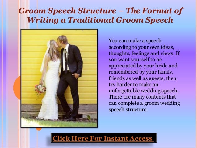 wedding speech structure groom