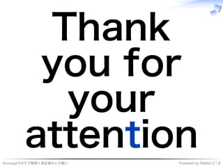 ���������������������� �����������������������
Thank
you for
your
attention
 