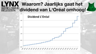 Waarom? Jaarlijks gaat het
dividend van L'Oréal omhoog!

 