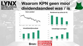 Waarom KPN geen mooi
dividendaandeel was / is

Bron:

 