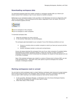 Groove 2007 Users Guide | DOC