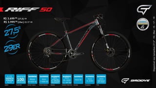Disponívelnostamanhos27,5”19|29er–15-17-19
R$ 3.699,90 [27,5] 19
R$ 3.999,90 [29er] 15 17 19
 