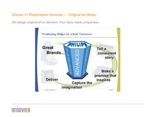 Groove 11 Presentation Services  –  Original Art ݺߣs We design original art on demand. Your story needs uniqueness. 