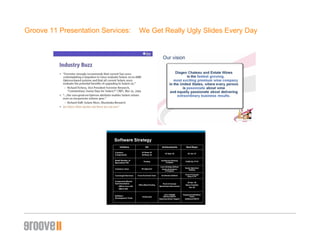 Groove 11 Presentation Services: We Get Really Ugly ݺߣs Every Day 