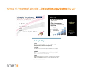 Groove 11 Presentation Services: We Get Really Ugly ݺߣs Every Day … From Clients Big and Small 
