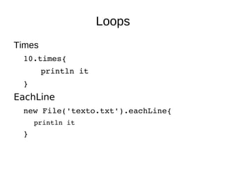 Como rodar um script groovy? Via shell: Goovysh Obs: em ambiente windows o arquivo é o groovysh.bat