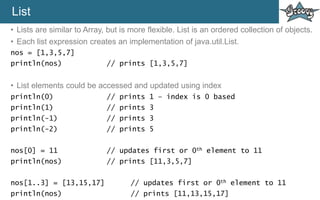 Groovy Programming Language | PPTX