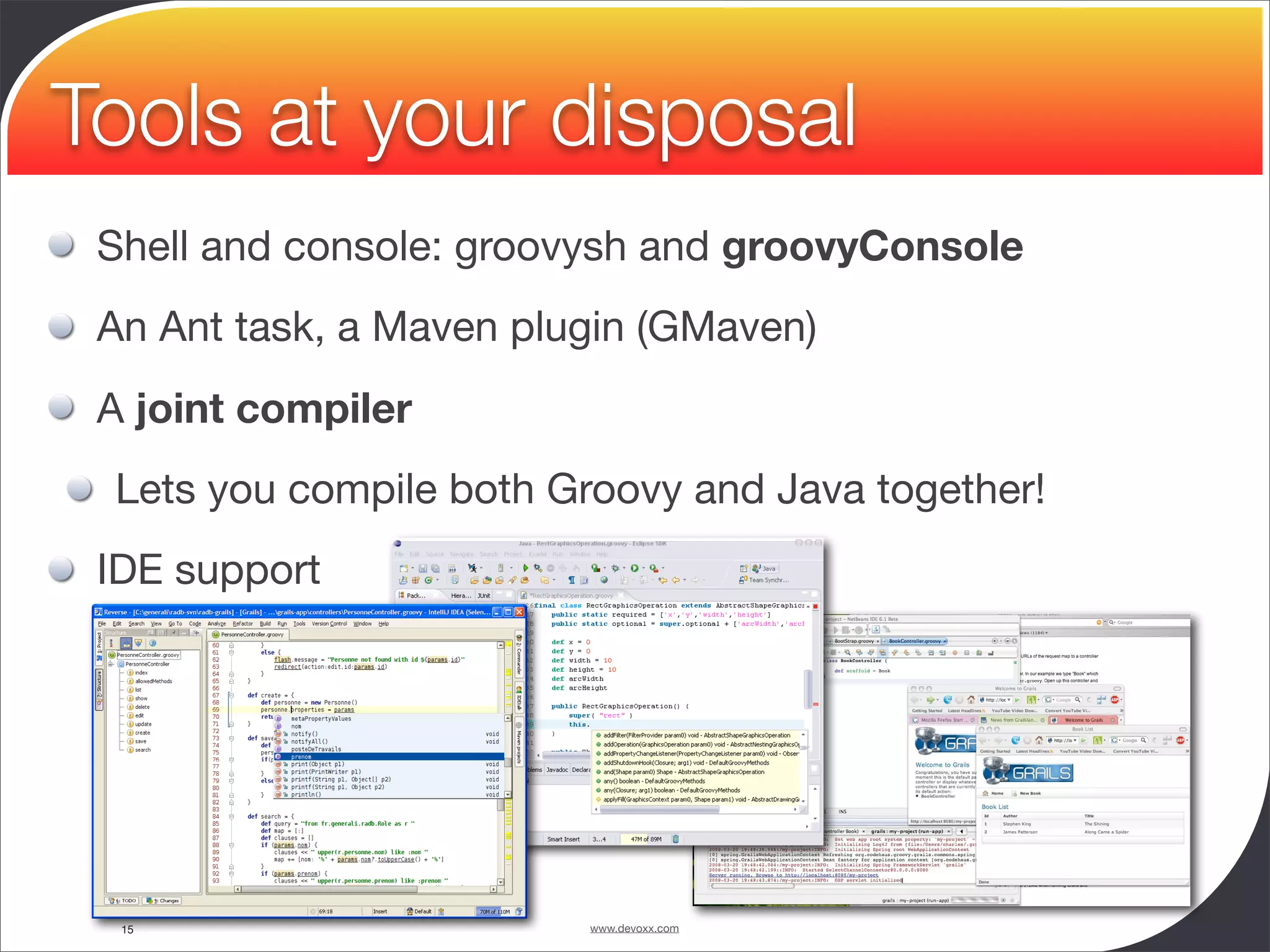 Groovy and Grails in Action - Devoxx 2008 - University - Guillaume Laforge