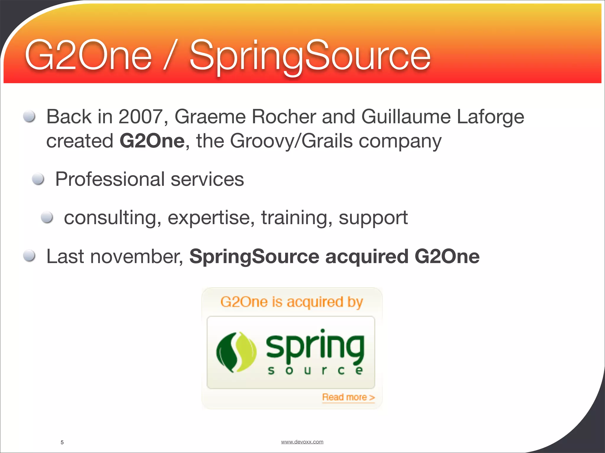 Groovy and Grails in Action - Devoxx 2008 - University - Guillaume Laforge