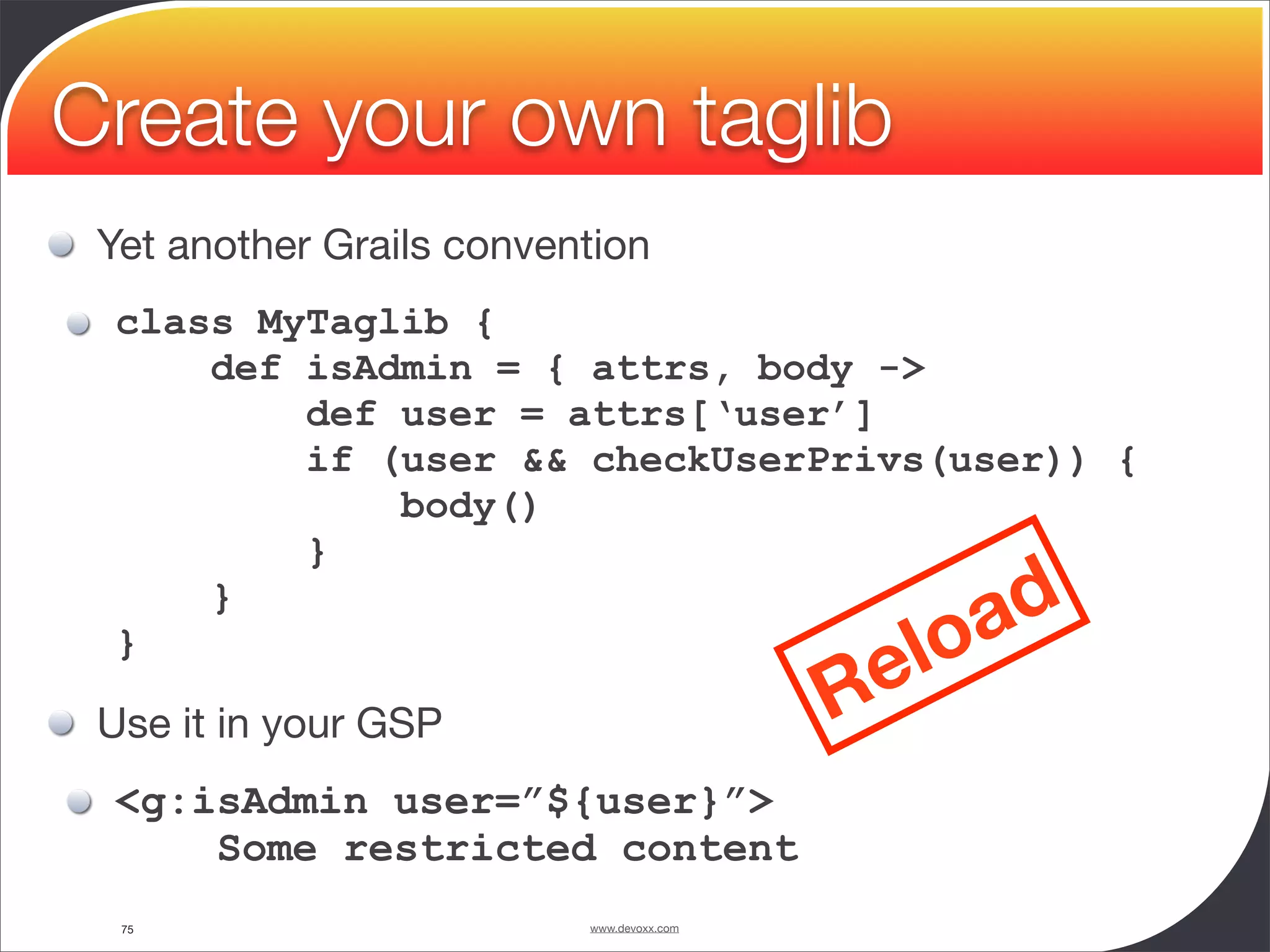 Groovy and Grails in Action - Devoxx 2008 - University - Guillaume Laforge