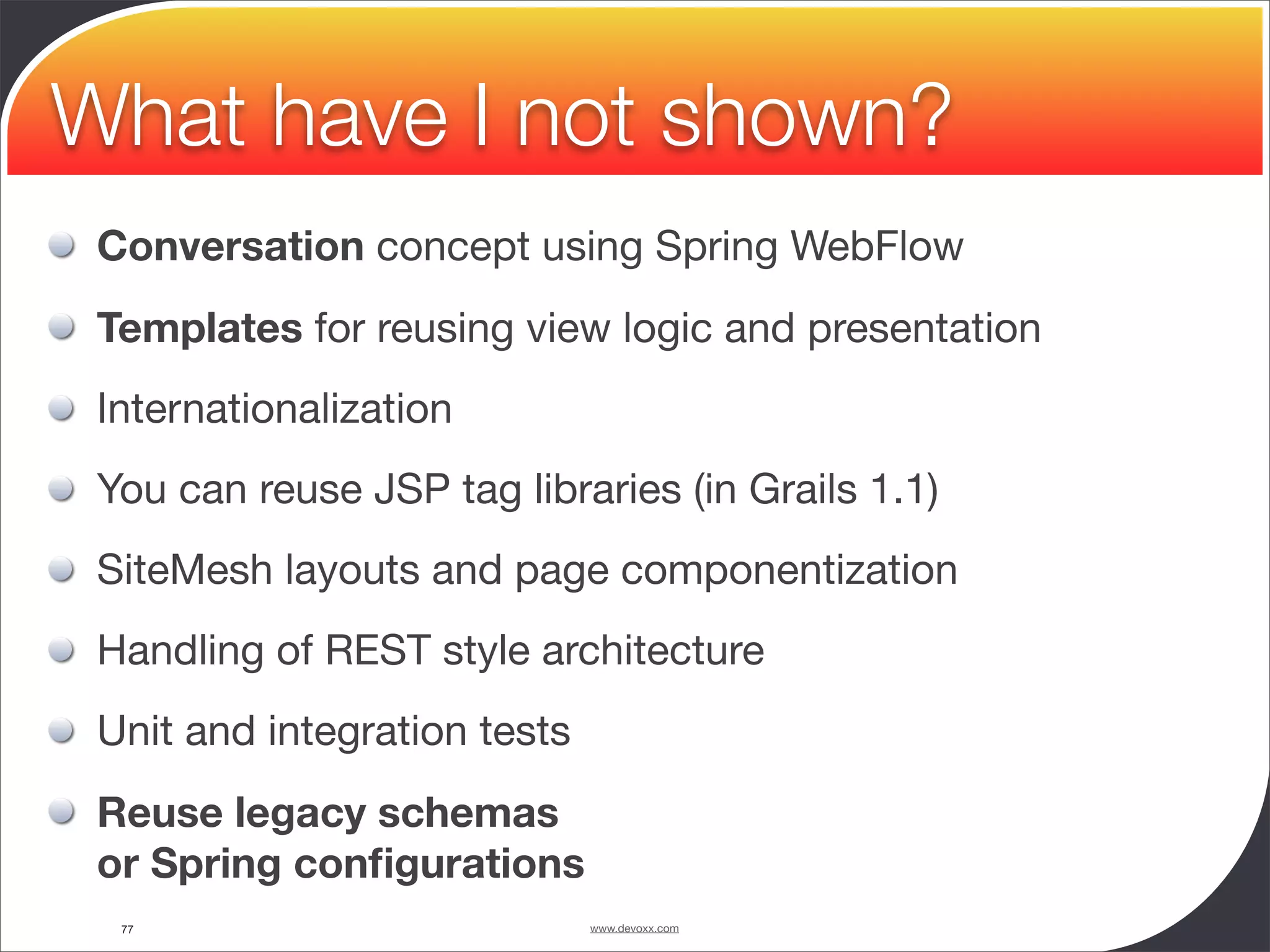Groovy and Grails in Action - Devoxx 2008 - University - Guillaume Laforge