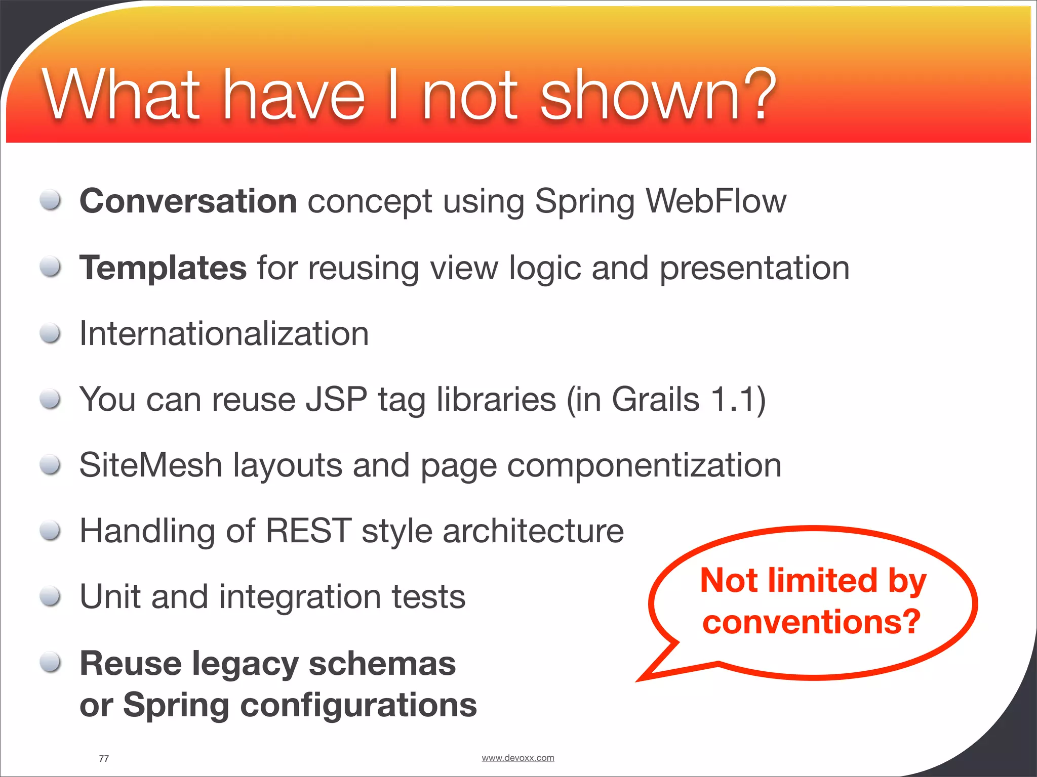 Groovy and Grails in Action - Devoxx 2008 - University - Guillaume Laforge