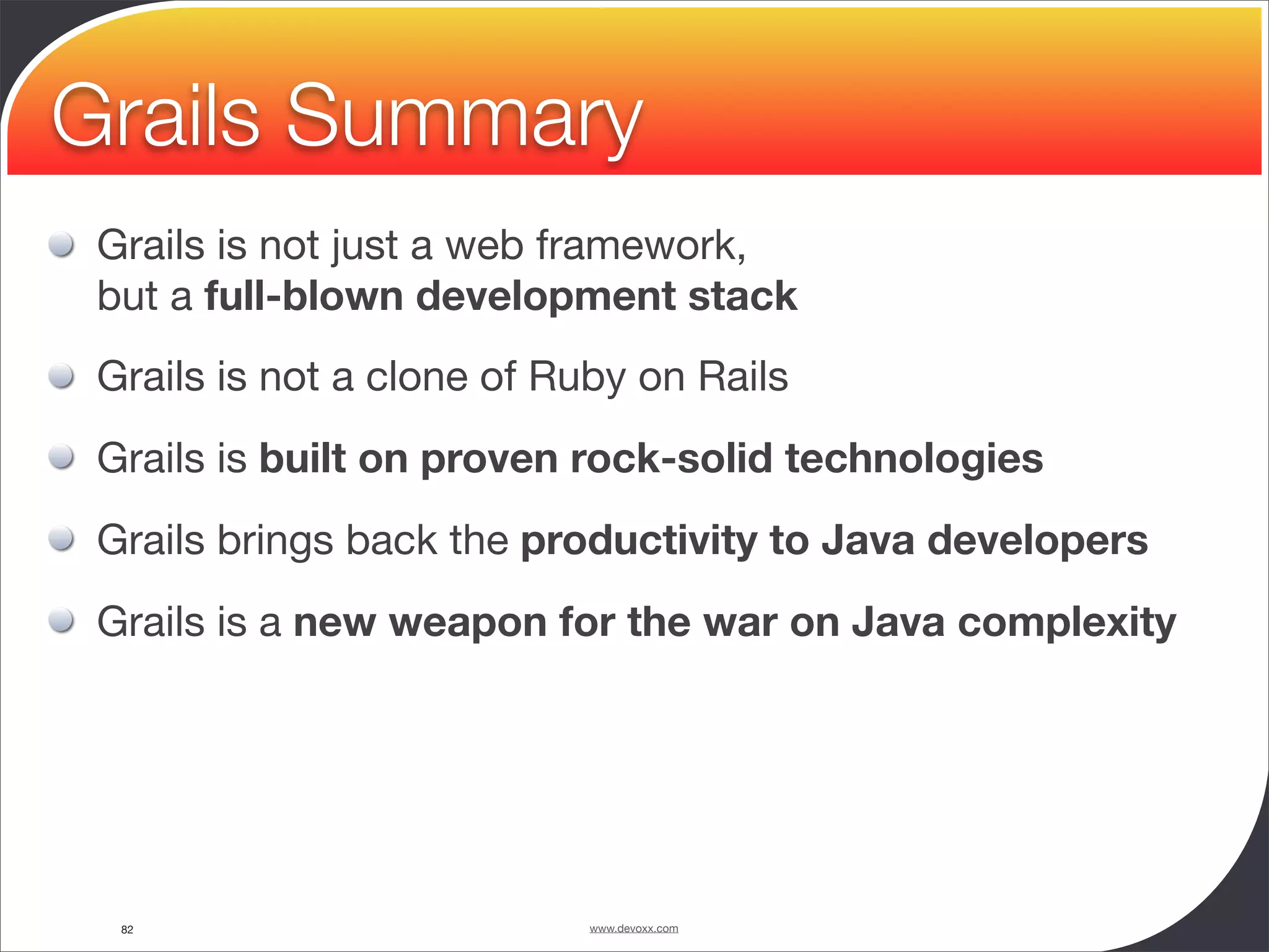 Groovy and Grails in Action - Devoxx 2008 - University - Guillaume Laforge