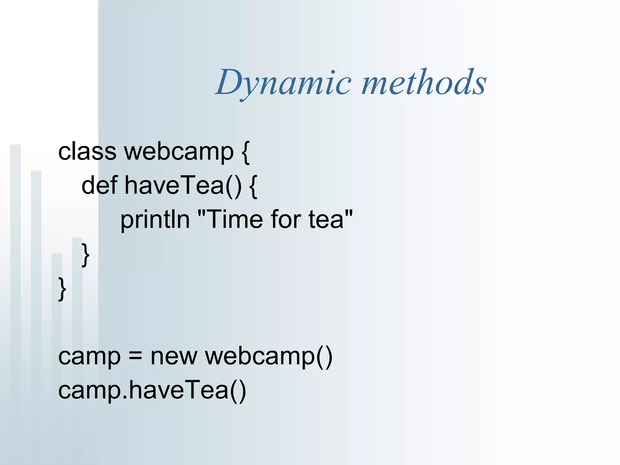 Groovy and Grails talk