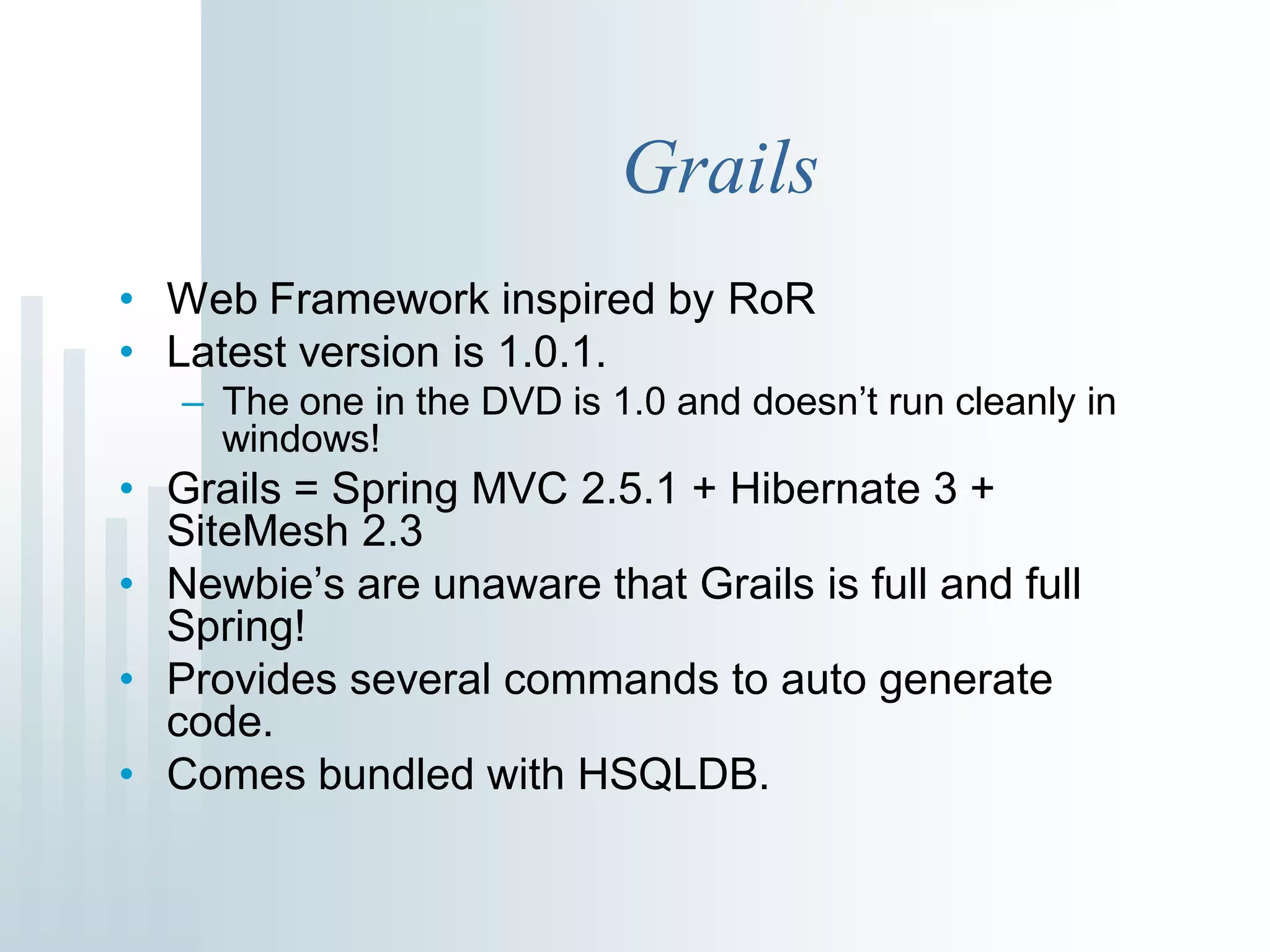 Groovy and Grails talk