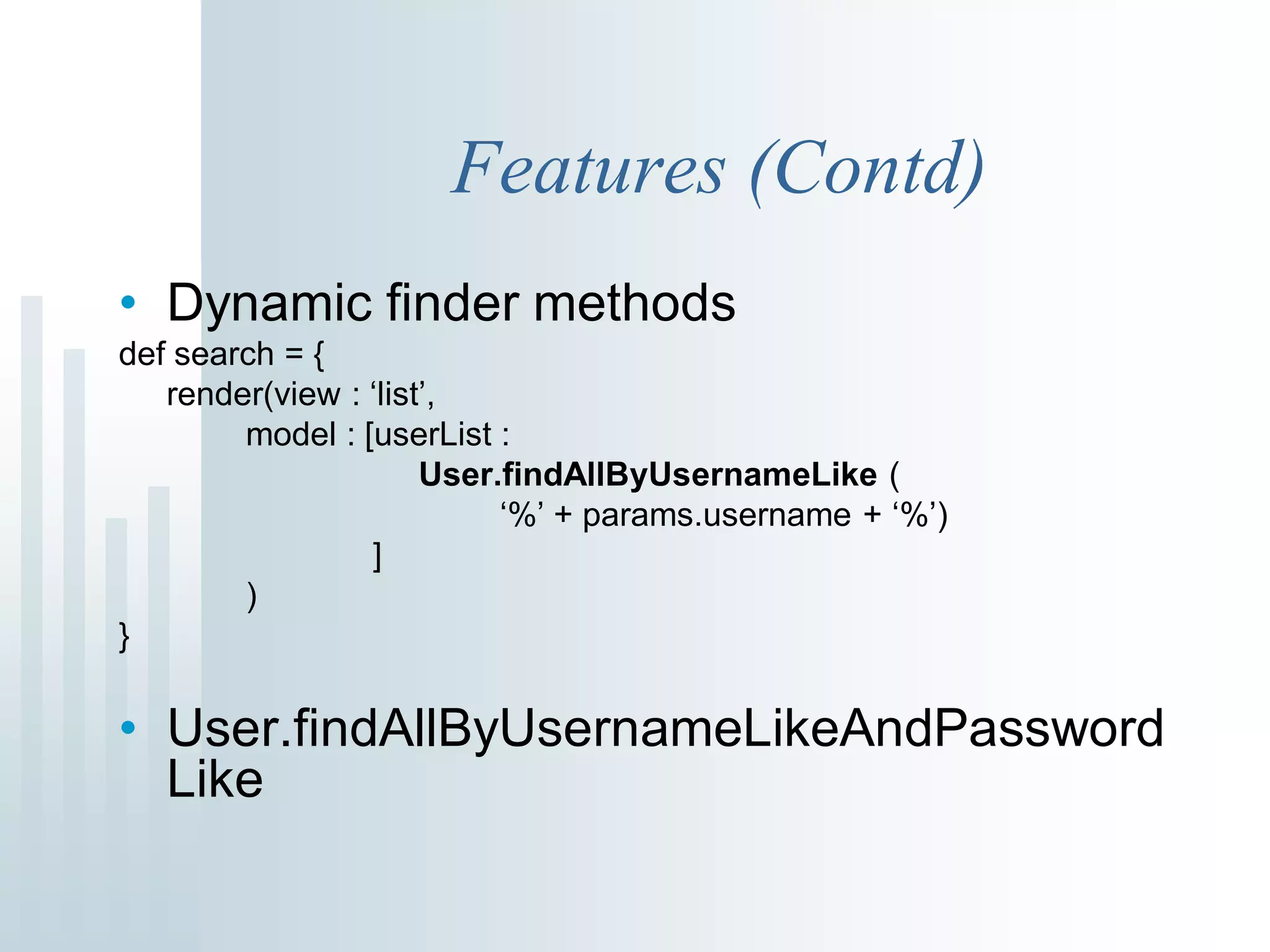 Groovy and Grails talk
