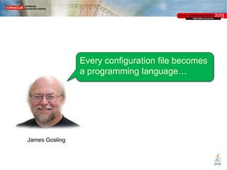 Every configuration file becomes
a programming language…

 