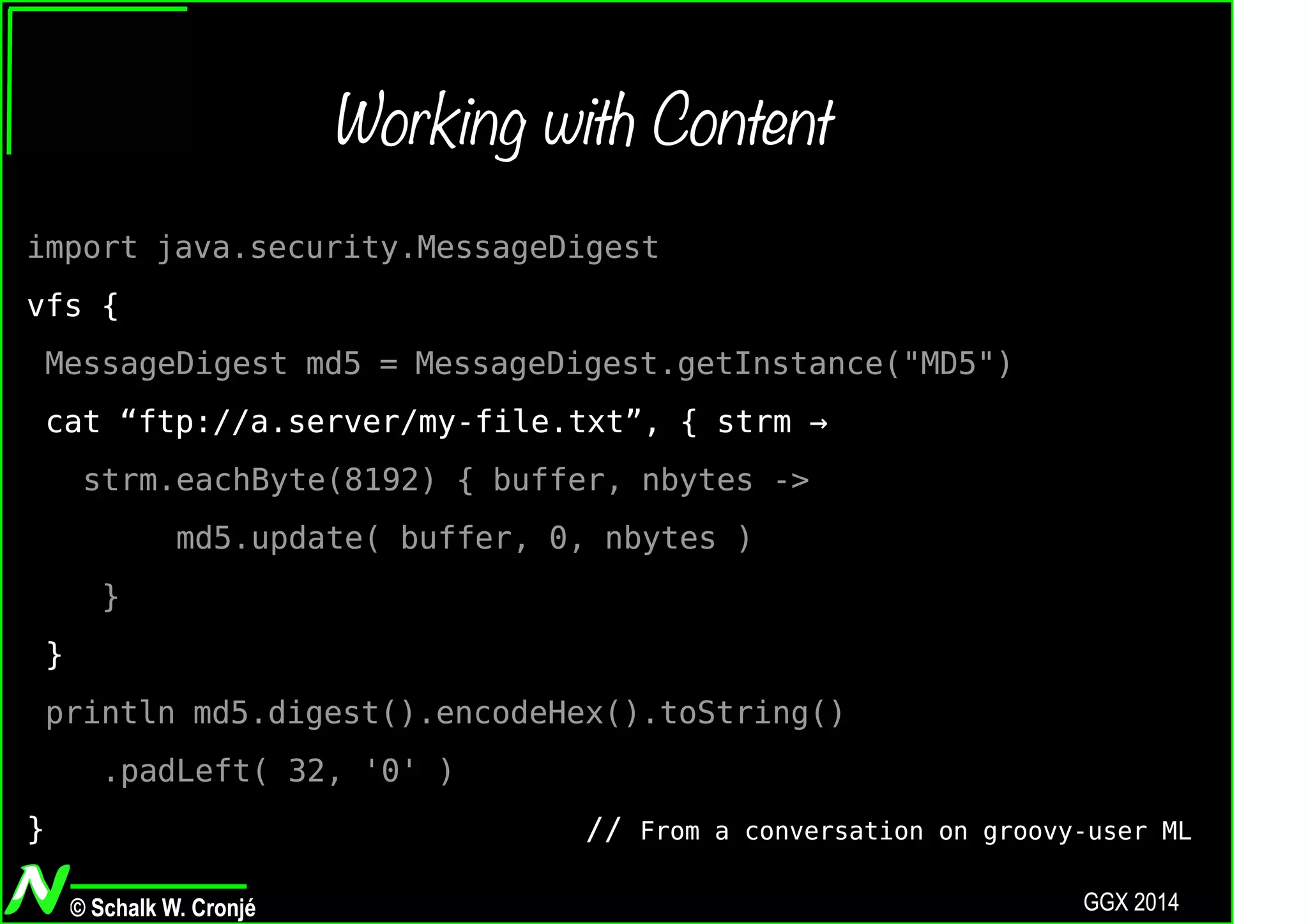 Groovy VFS (with 1.0 news)
