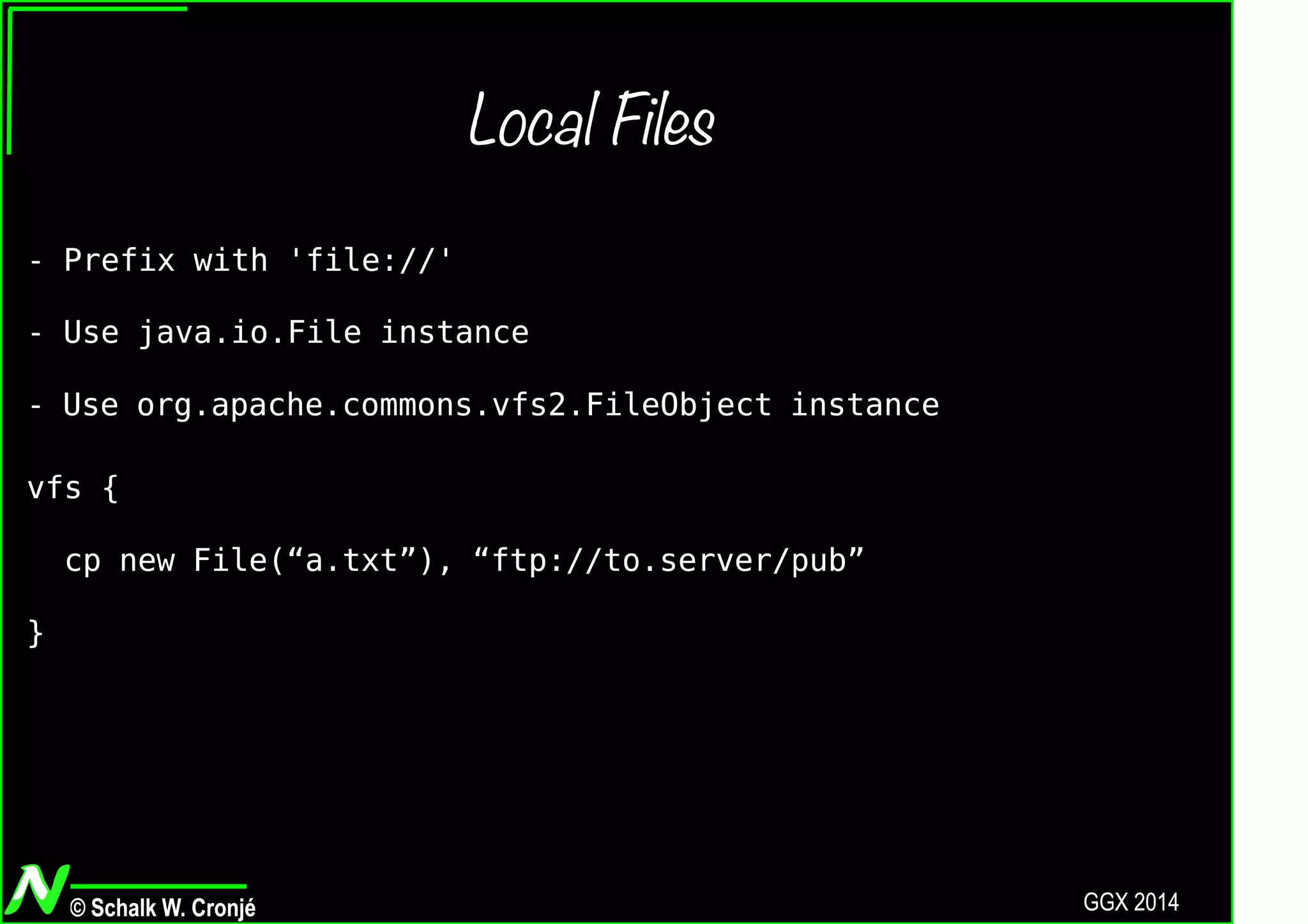 Groovy VFS (with 1.0 news)