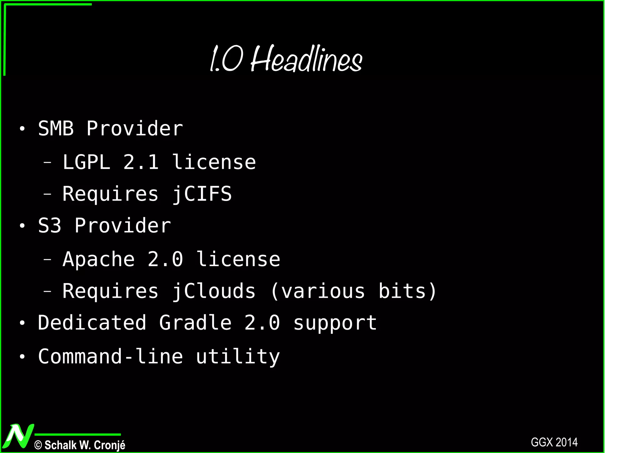 Groovy VFS (with 1.0 news)