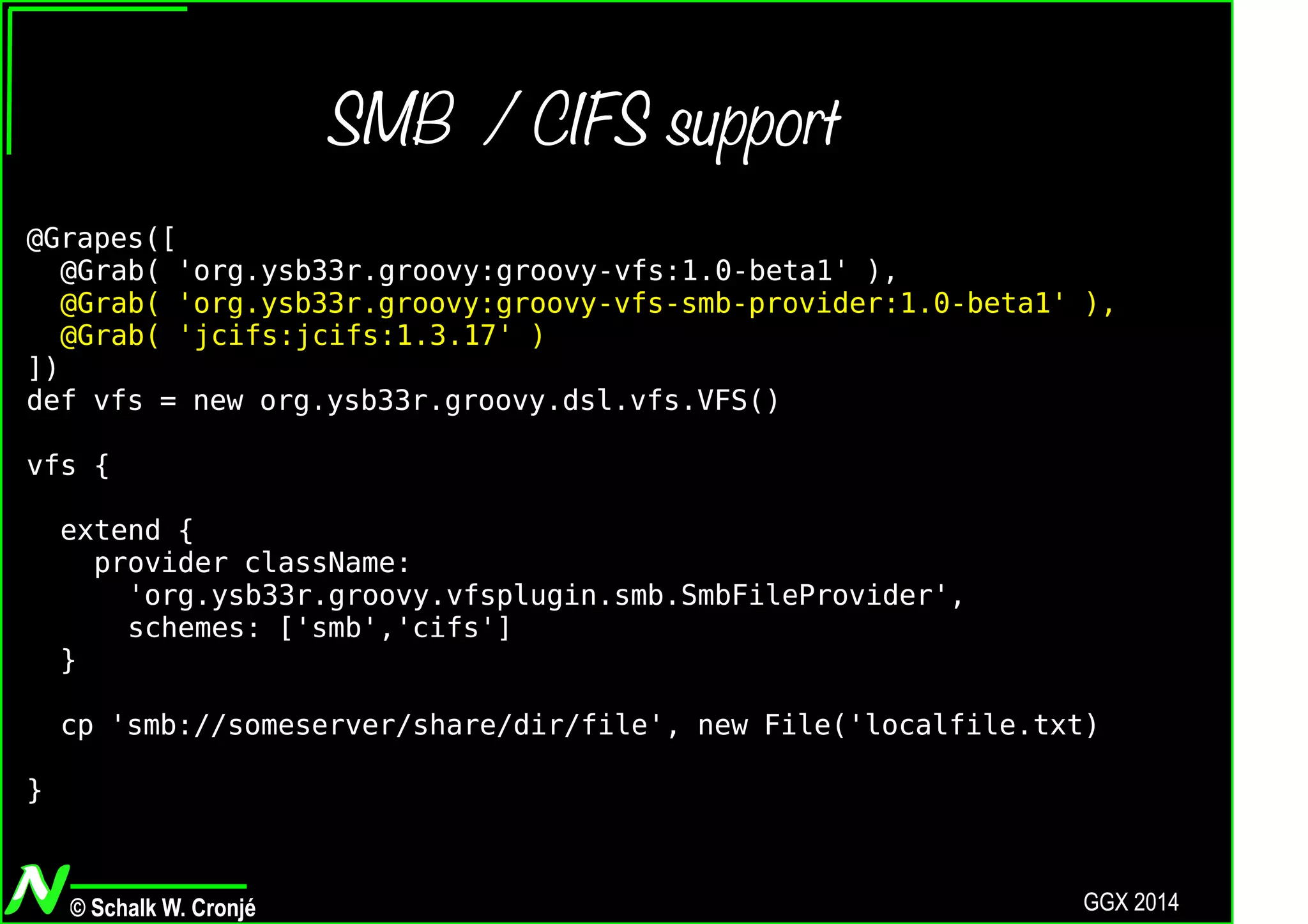 Groovy VFS (with 1.0 news)