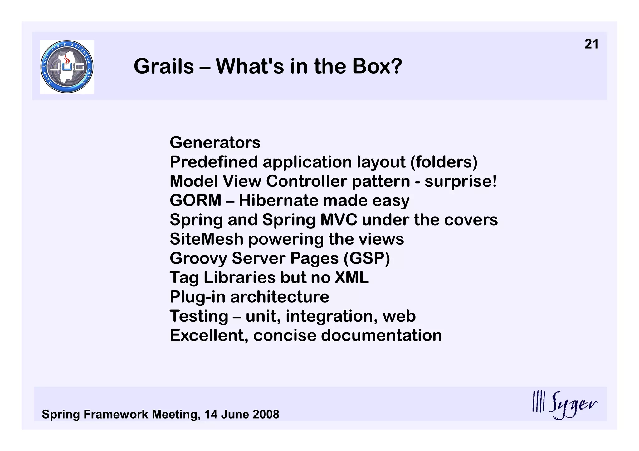 Groovy And Grails JUG Sardegna