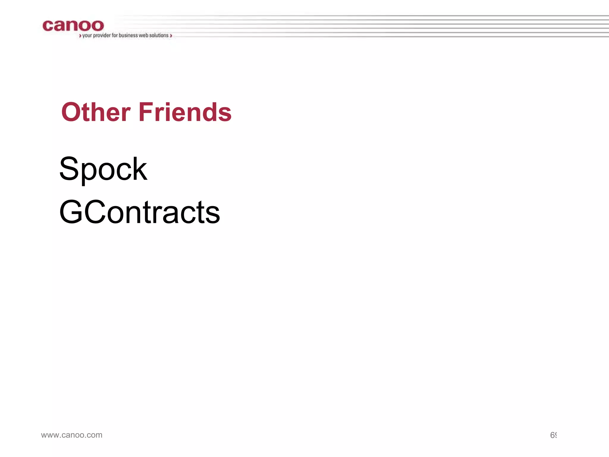 Other Friends Spock GContracts 