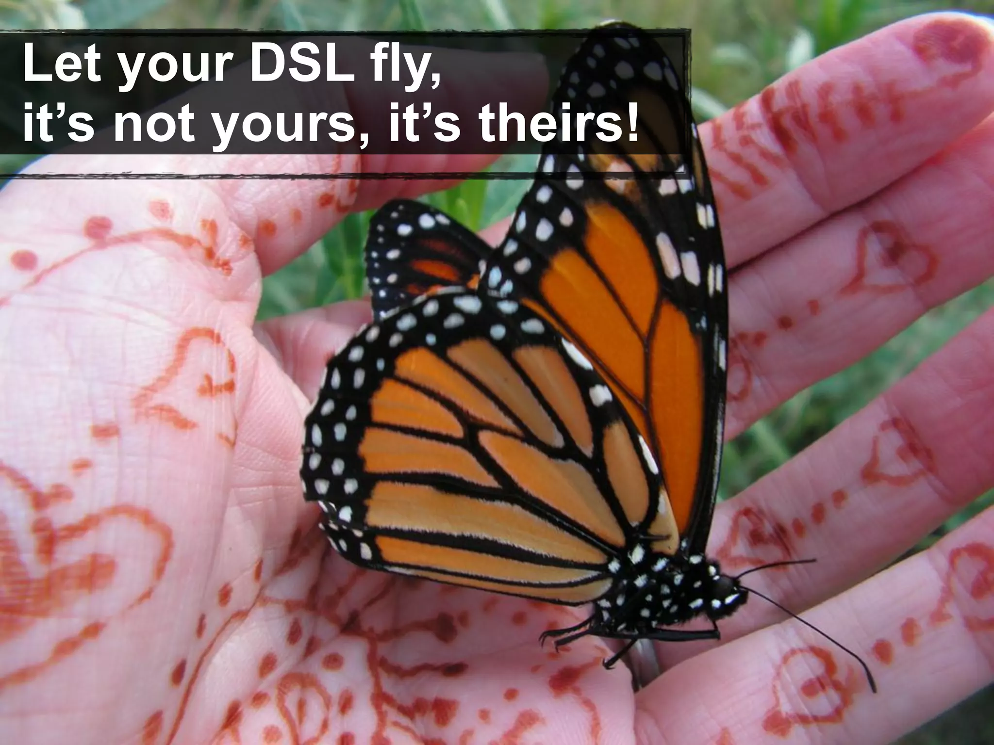 Let your DSL fly,
it‟s not yours, it‟s theirs!
 