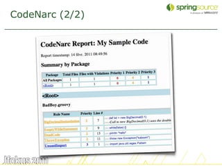 CodeNarc (2/2)




                 45
 
