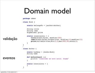 Domain model


    validação



    eventos


quarta-feira, 12 de outubro de 11
 