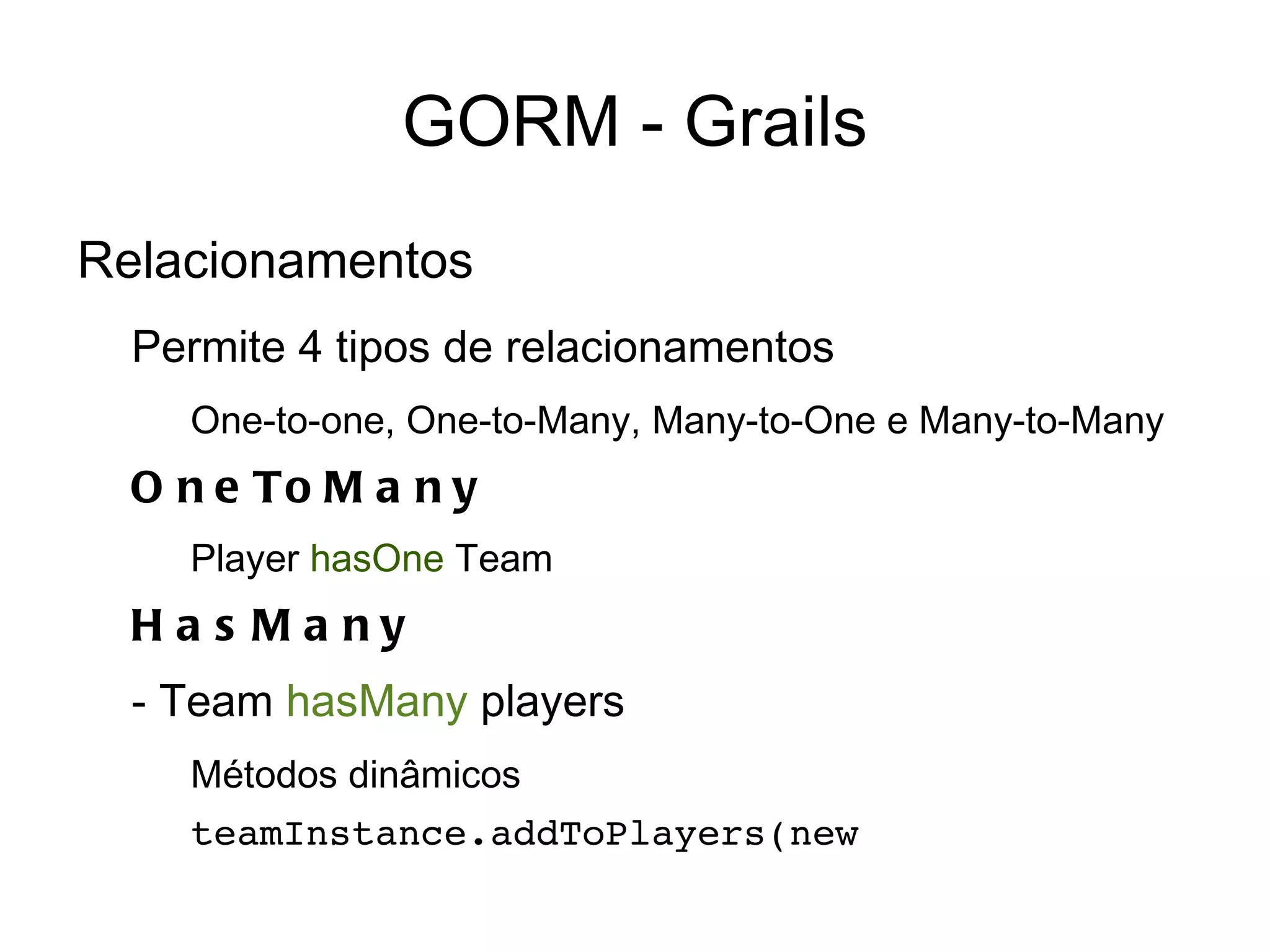 grails  schema-export  // expora o esquema de tabelas 