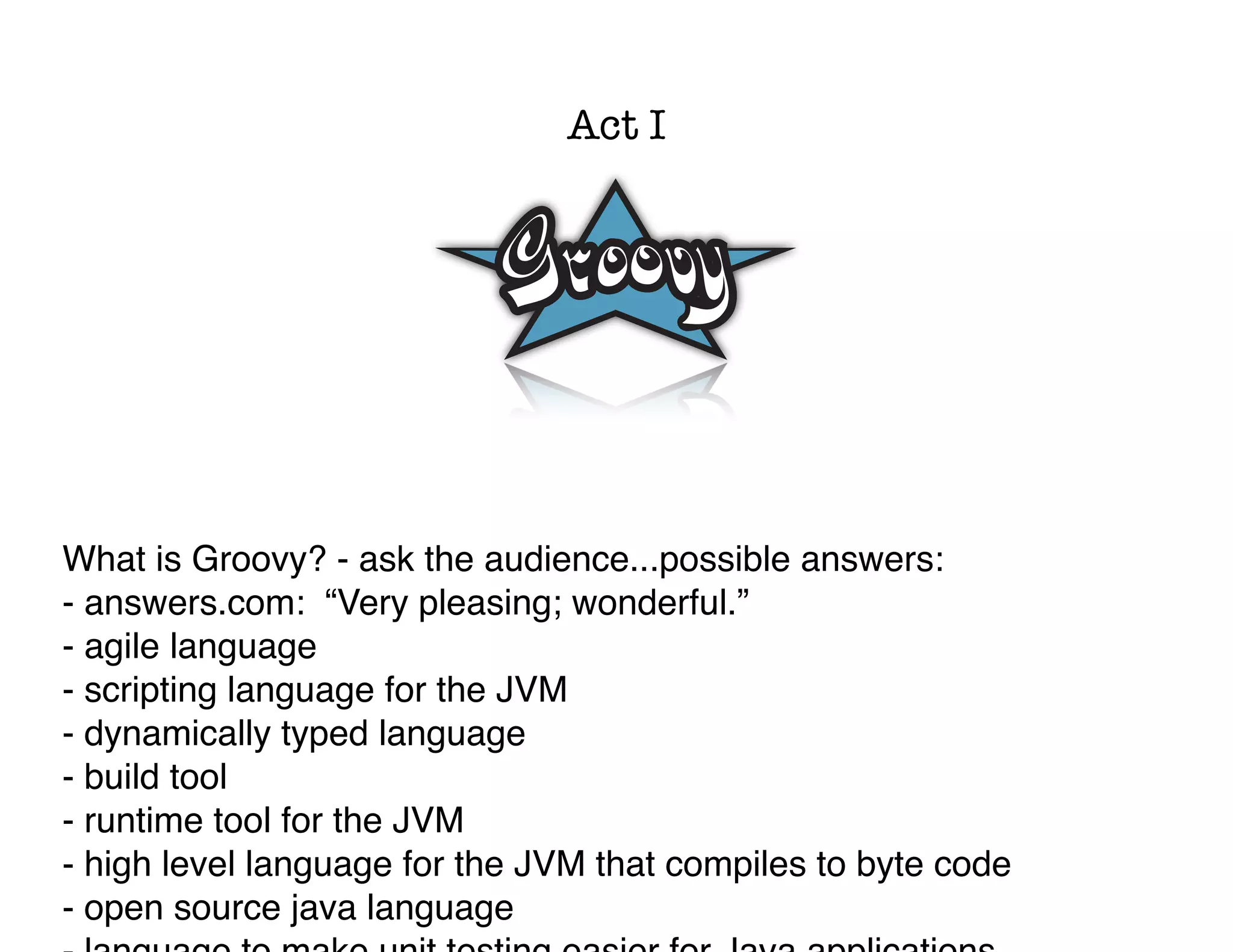 Groovy Grails DevJam Jam Session