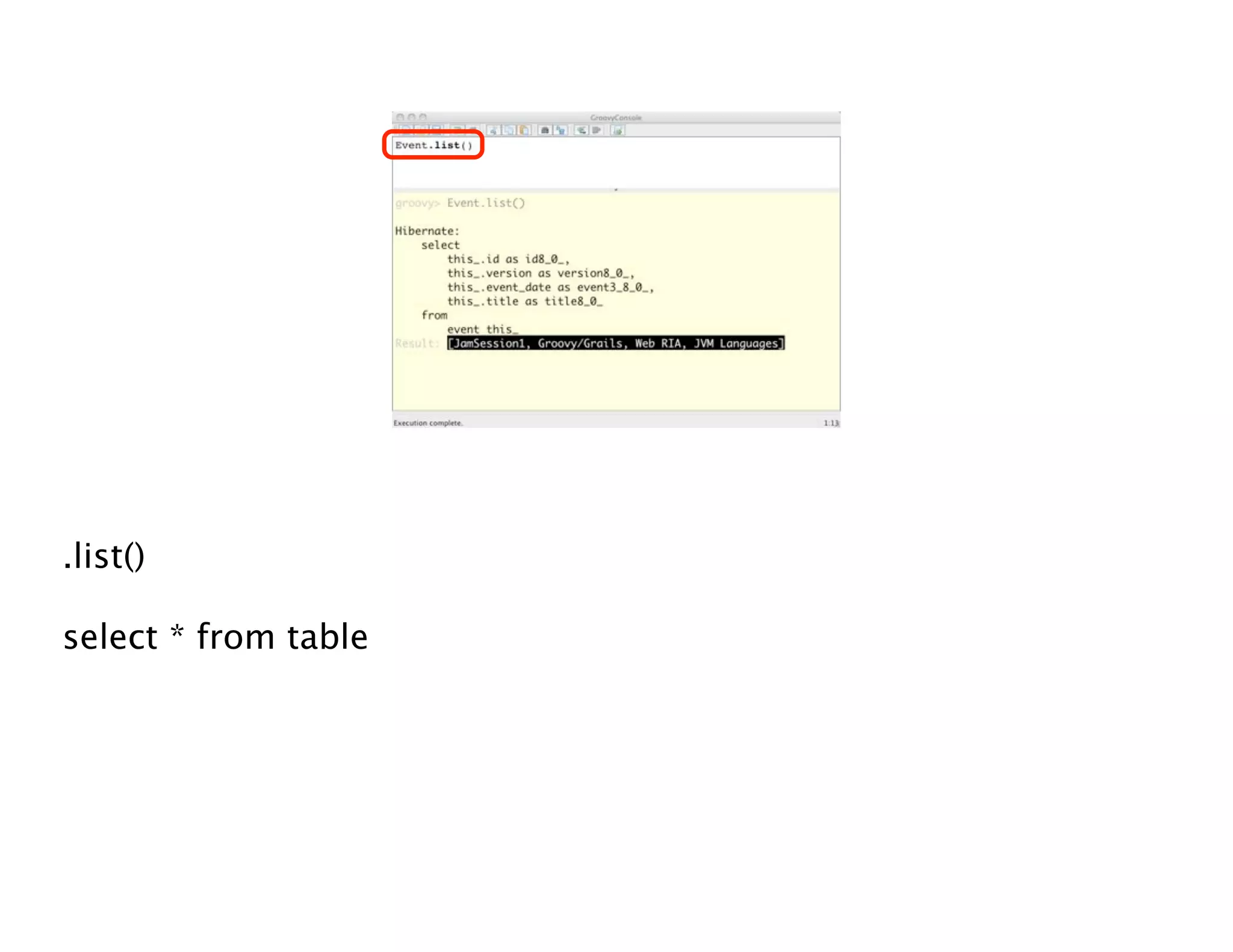 Groovy Grails DevJam Jam Session