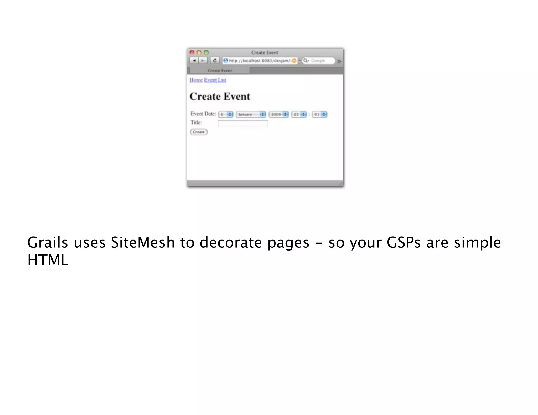 Groovy Grails DevJam Jam Session