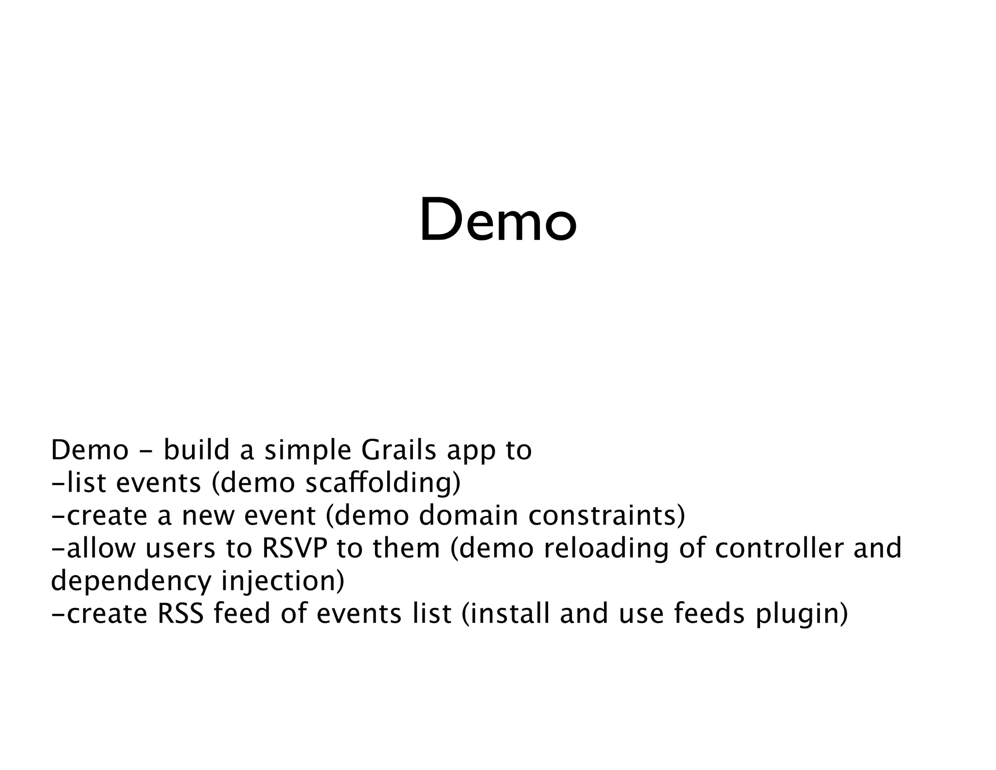 Groovy Grails DevJam Jam Session