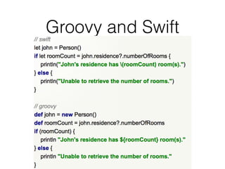Groovy and Swift
