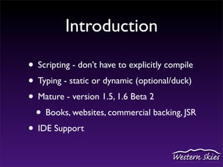 Groovy a Scripting Language for Java | PPT