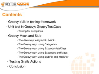 Groovy Testing | PPT