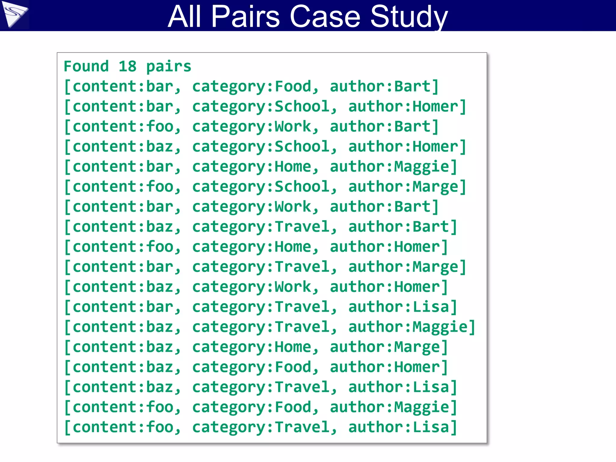 All Pairs Case Study
 