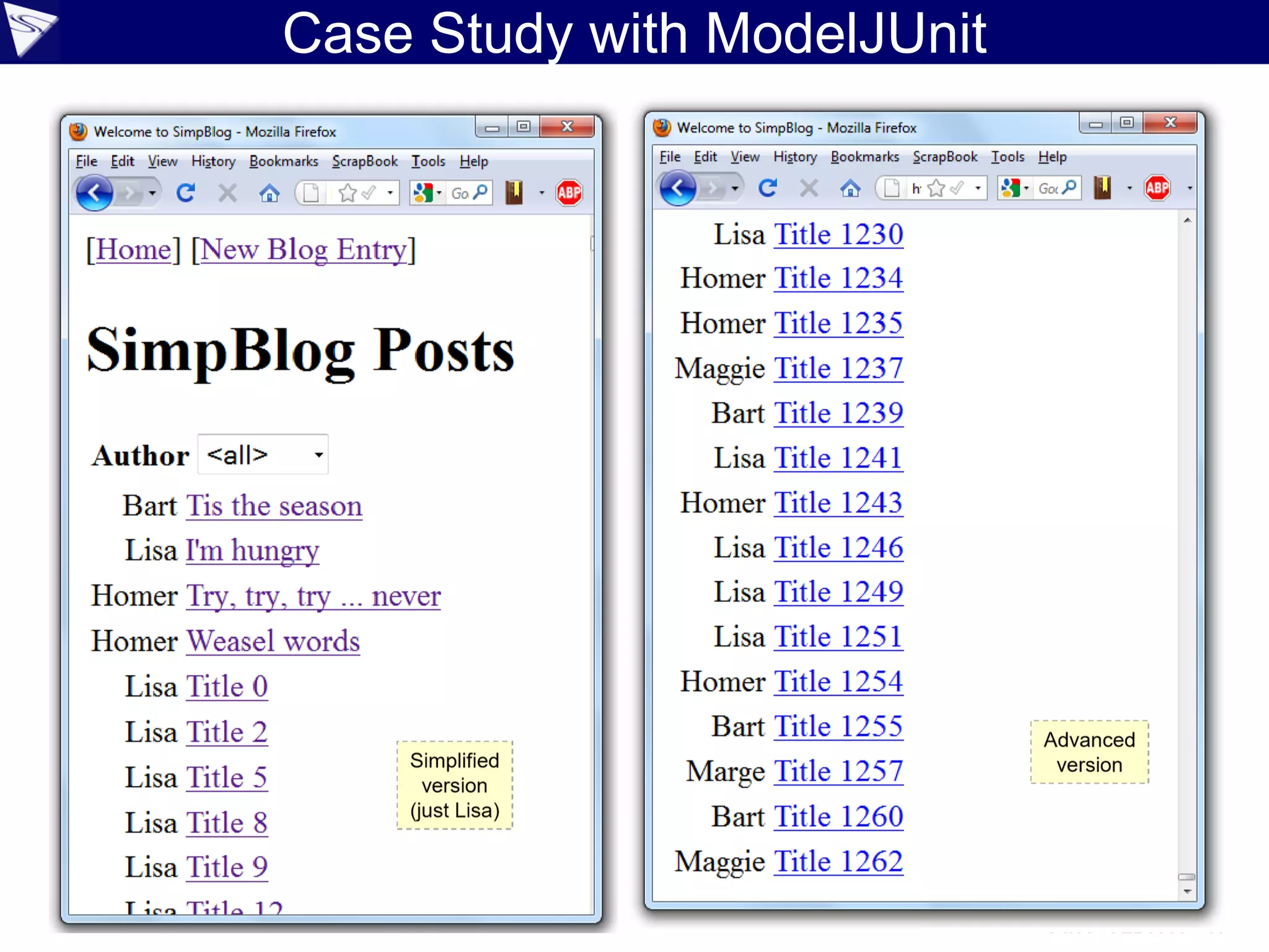 Case Study with ModelJUnit
 