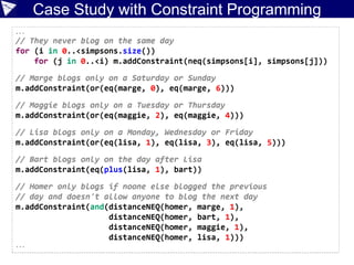 Case Study with Constraint Programming
 
