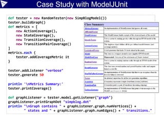 Case Study with ModelJUnit
 