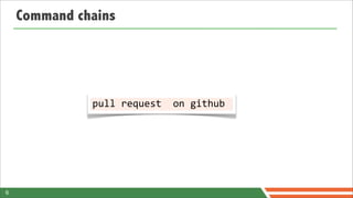 Command chains




              pull	
  request	
  	
  on	
  github	
  




6
 