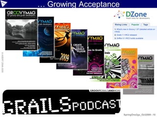 … Growing Acceptance
© ASERT 2006-2009




                                           SpringOne2gx_Oct2009 - 10
 