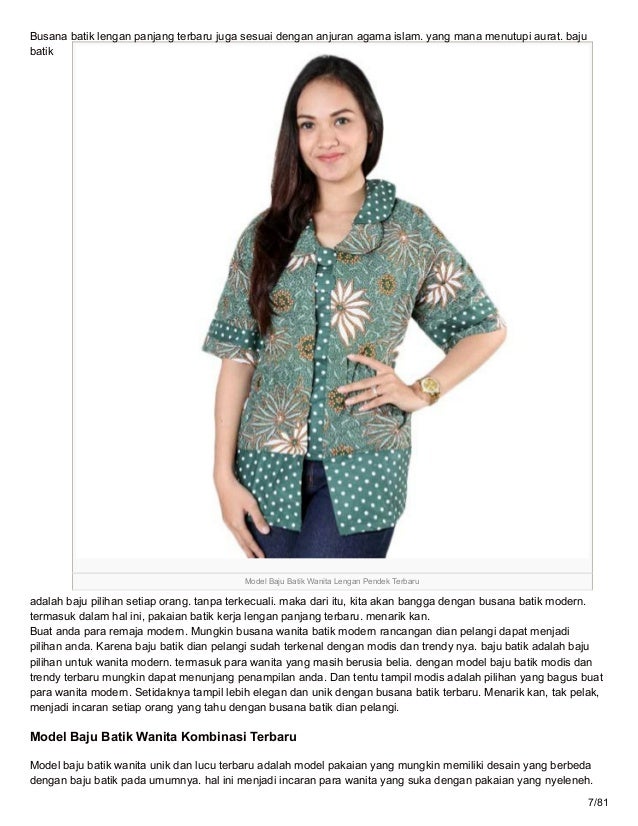 Grosirbatikterkini Blogspot Com 85 Model Baju Batik Wanita Terbaru 20