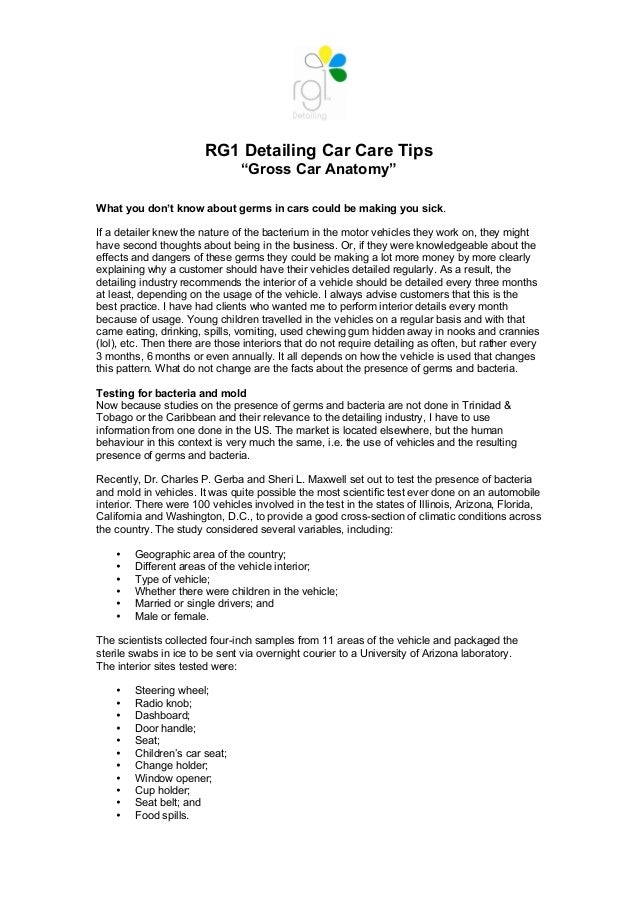Gross Car Anatomy