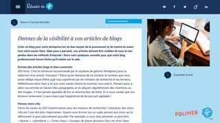 Screenshot blog réussir-
en.fr avec 1 article
 