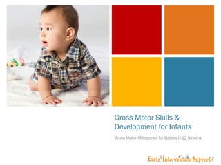 +
Gross Motor Skills &
Development for Infants
Gross Motor Milestones for Babies 0-12 Months
 