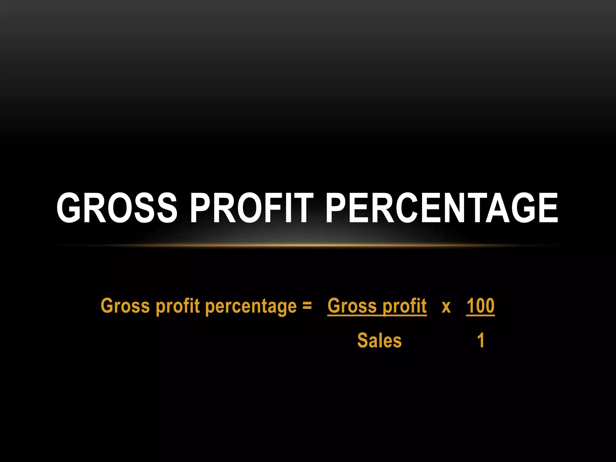 Calculate Gross Profit Percentage | PPT